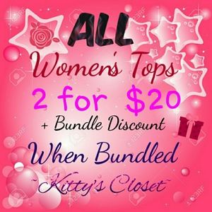 💘ALL Women's TOPS 2 for $20💘